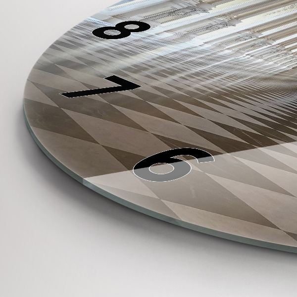 Ceas rotund de perete din sticlă Muzeul La Veneria Reale