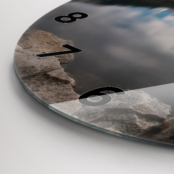 Ceas rotund de perete din sticlă Înaltul Tatra din Slovacia