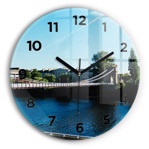 Ceas rotund de perete din sticlă Southportland Scoția