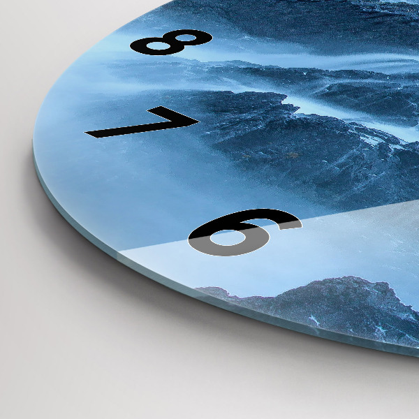 Ceas rotund de perete din sticlă Far