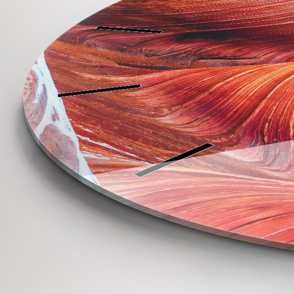 Ceas rotund de perete din sticlă Marele Canion pitoresc