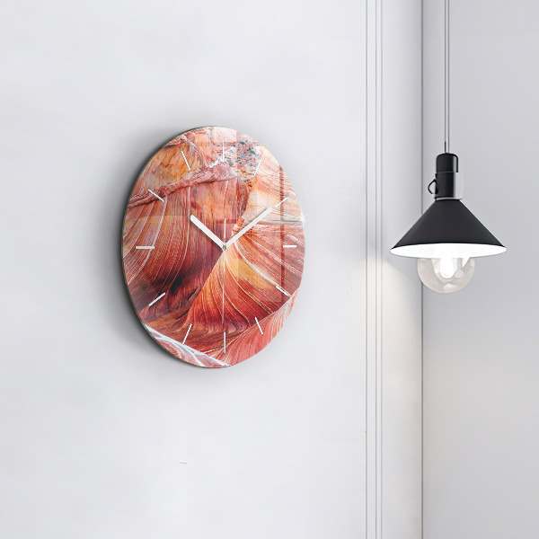 Ceas rotund de perete din sticlă Marele Canion pitoresc