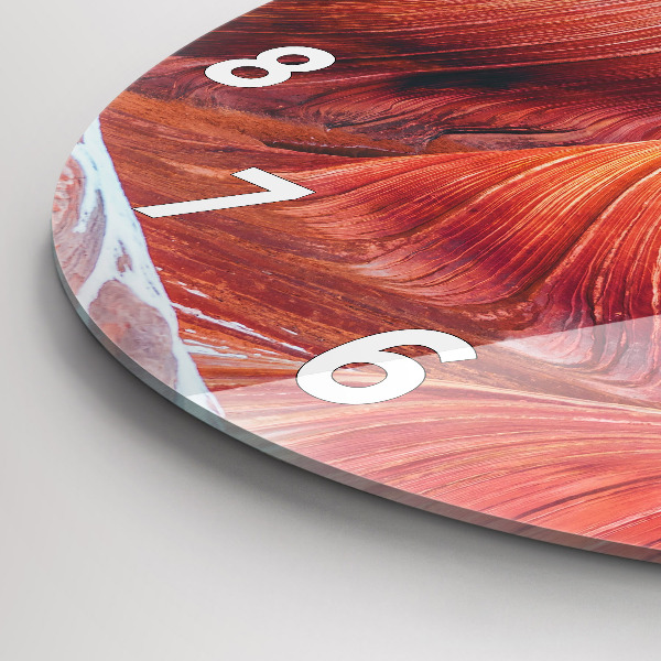 Ceas rotund de perete din sticlă Marele Canion pitoresc