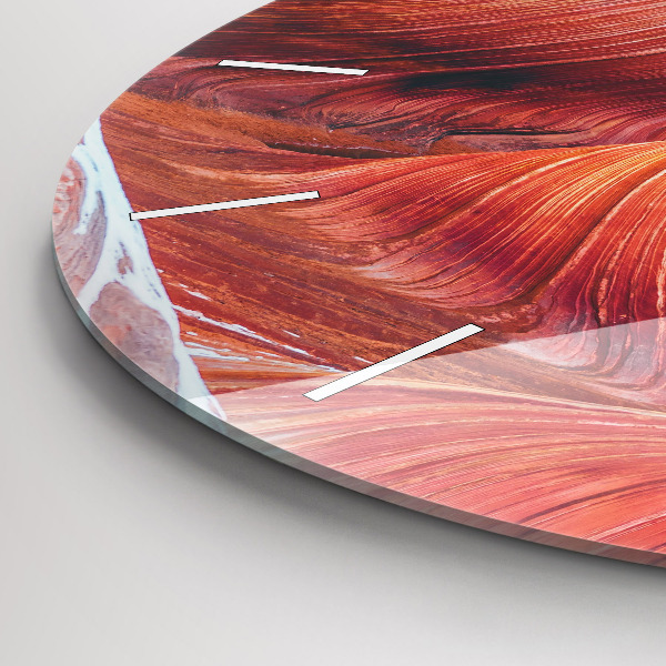 Ceas rotund de perete din sticlă Marele Canion pitoresc