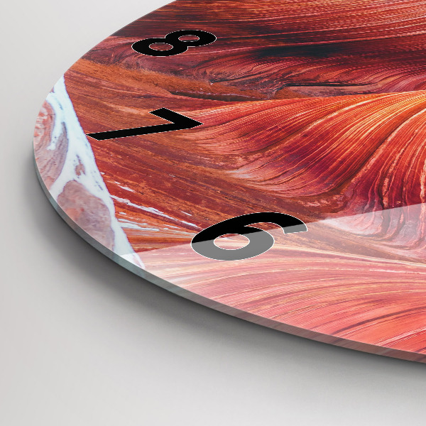 Ceas rotund de perete din sticlă Marele Canion pitoresc