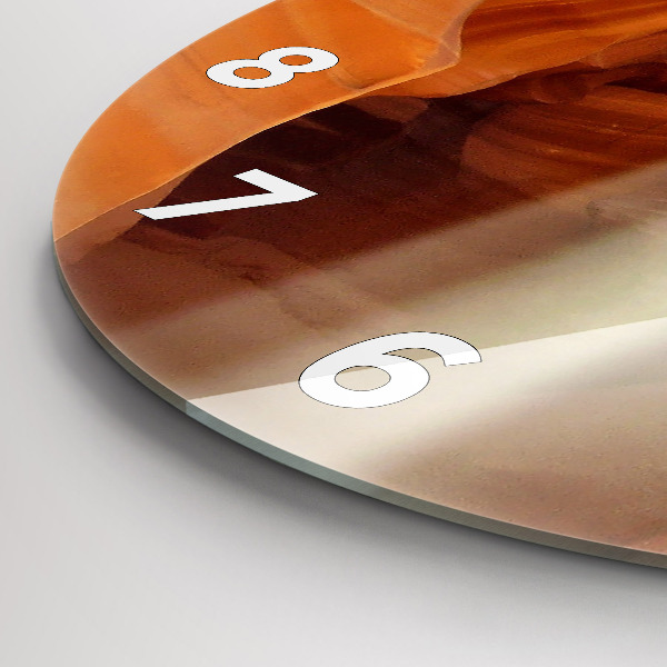 Ceas rotund de perete din sticlă Canionul deșertului