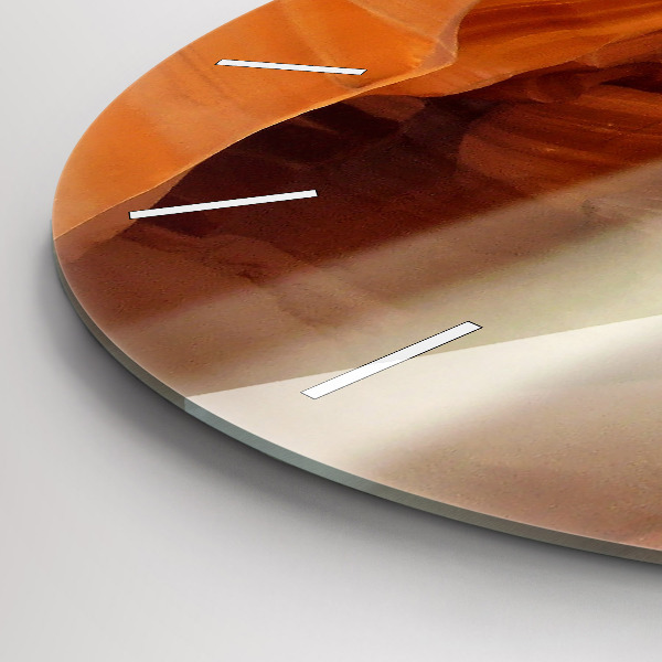 Ceas rotund de perete din sticlă Canionul deșertului