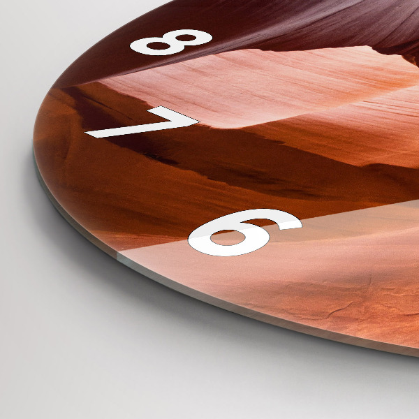 Ceas rotund de perete din sticlă Canionul Antilopei