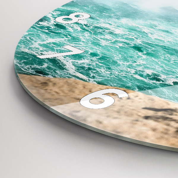 Ceas rotund de perete din sticlă Barcă și Niagara