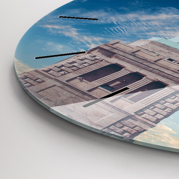 Ceas rotund de perete din sticlă Statuia Libertății New York