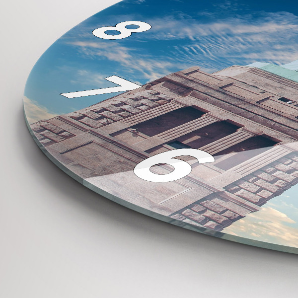 Ceas rotund de perete din sticlă Statuia Libertății New York