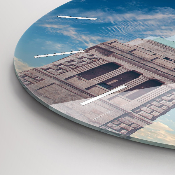 Ceas rotund de perete din sticlă Statuia Libertății New York