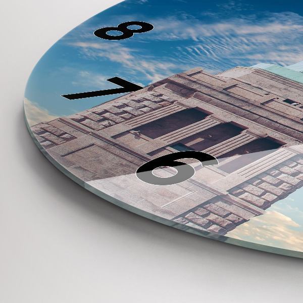 Ceas rotund de perete din sticlă Statuia Libertății New York