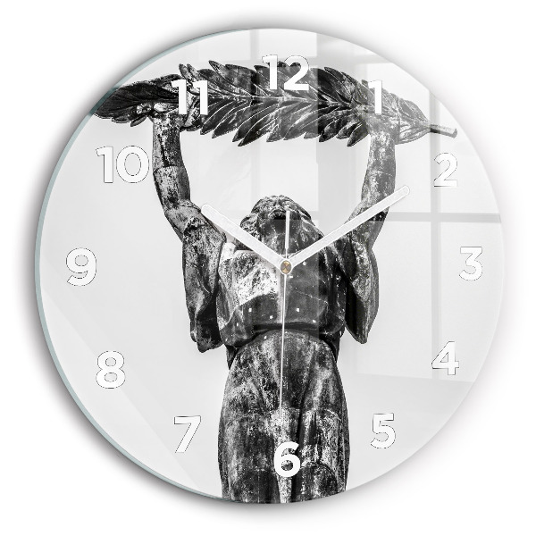 Ceas rotund de perete din sticlă Statuia Libertății din Budapesta