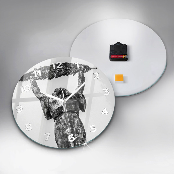 Ceas rotund de perete din sticlă Statuia Libertății din Budapesta