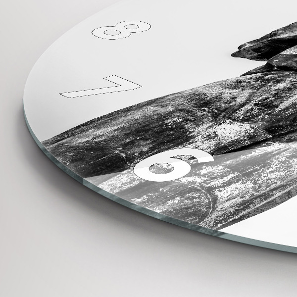 Ceas rotund de perete din sticlă Statuia Libertății din Budapesta