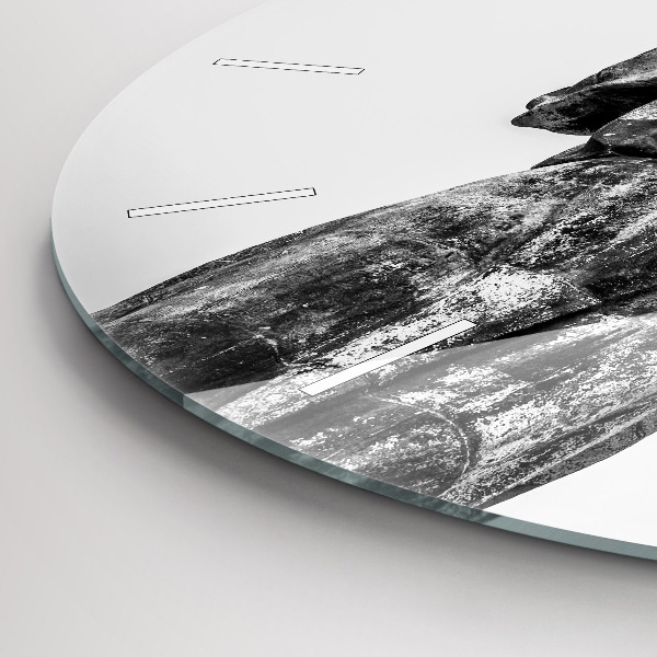 Ceas rotund de perete din sticlă Statuia Libertății din Budapesta