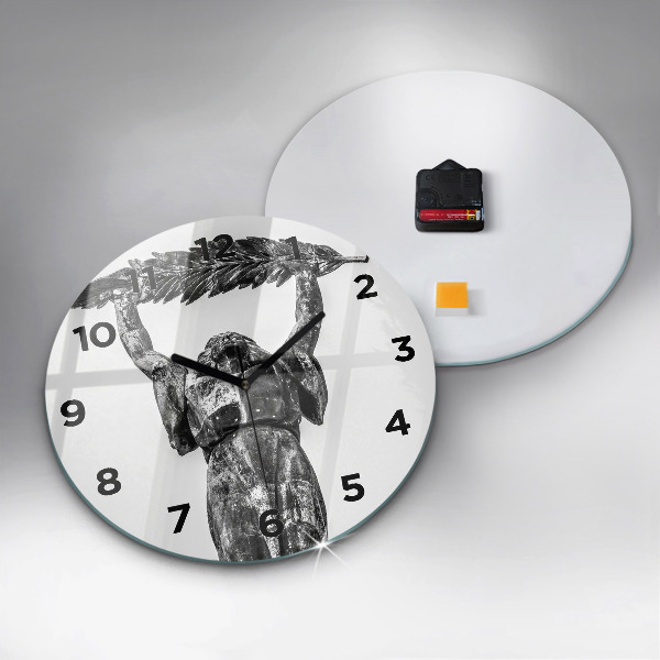 Ceas rotund de perete din sticlă Statuia Libertății din Budapesta