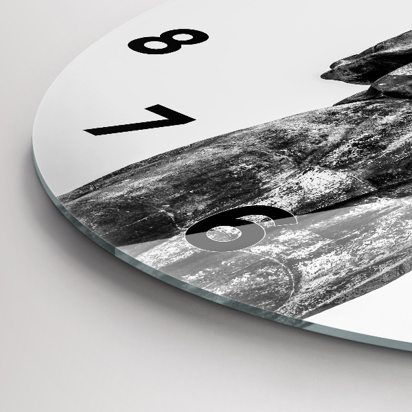 Ceas rotund de perete din sticlă Statuia Libertății din Budapesta