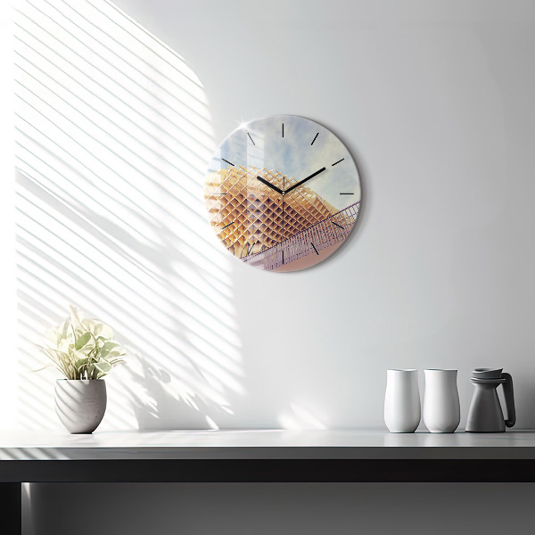 Ceas rotund de perete din sticlă Belvedere din Sevilla