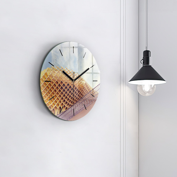 Ceas rotund de perete din sticlă Belvedere din Sevilla