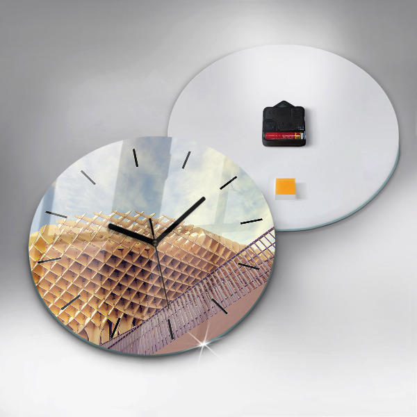Ceas rotund de perete din sticlă Belvedere din Sevilla