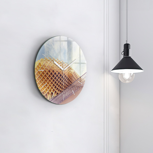 Ceas rotund de perete din sticlă Belvedere din Sevilla