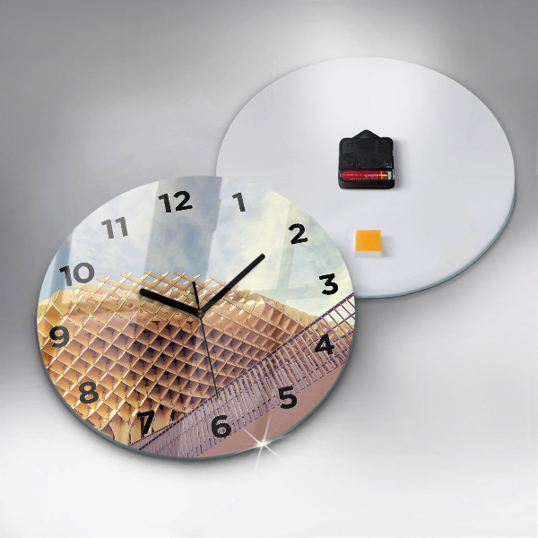 Ceas rotund de perete din sticlă Belvedere din Sevilla