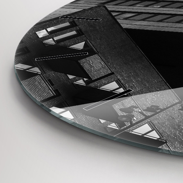 Ceas rotund de perete din sticlă Arhitectura la Amsterdam