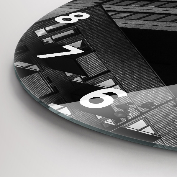 Ceas rotund de perete din sticlă Arhitectura la Amsterdam