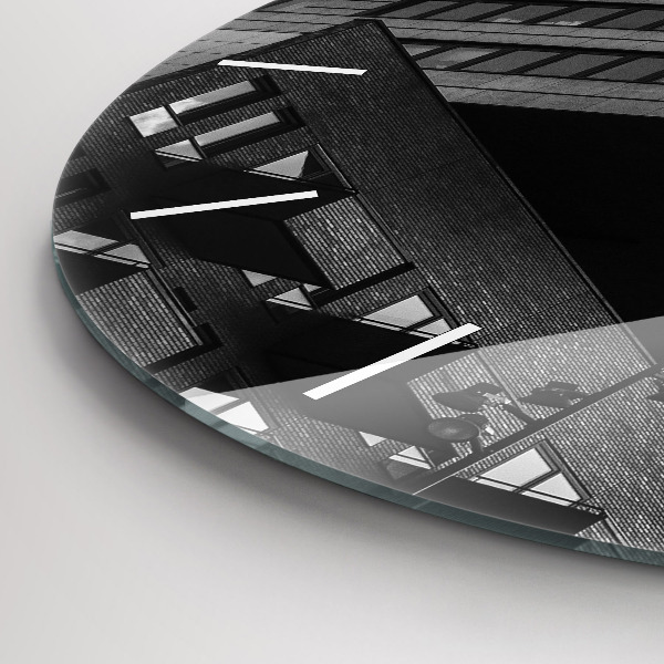 Ceas rotund de perete din sticlă Arhitectura la Amsterdam