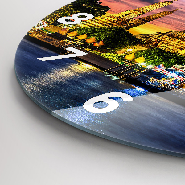 Ceas rotund de perete din sticlă Templul din Bangkok