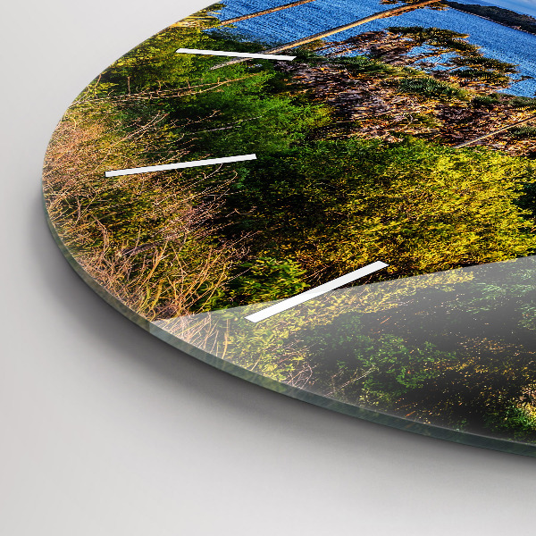 Ceas rotund de perete din sticlă Phuket în Thailanda