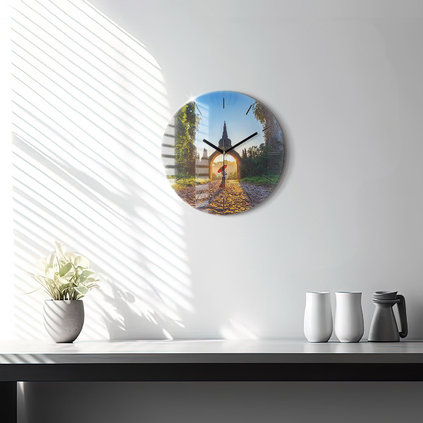 Ceas rotund de perete din sticlă Parcul Surat Thani Thailanda