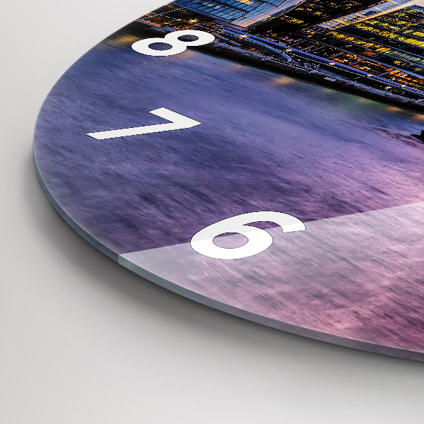 Ceas rotund de perete din sticlă Vedere a Londrei