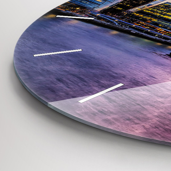 Ceas rotund de perete din sticlă Vedere a Londrei