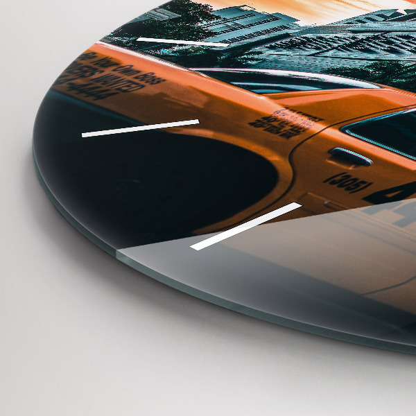 Ceas rotund de perete din sticlă Miami, Florida