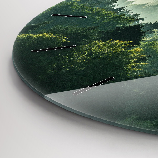 Ceas rotund de perete din sticlă Beskids răsărit