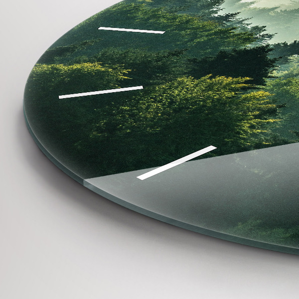 Ceas rotund de perete din sticlă Beskids răsărit