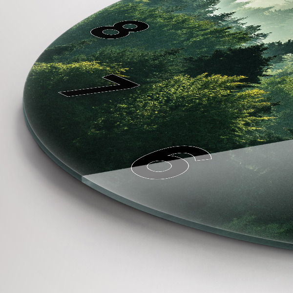 Ceas rotund de perete din sticlă Beskids răsărit