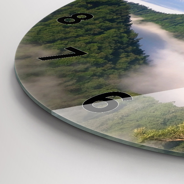 Ceas rotund de perete din sticlă Sokolica Wierch în Munții Pieniny