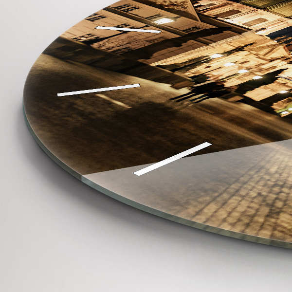 Ceas rotund de perete din sticlă Podul Carol din Praga