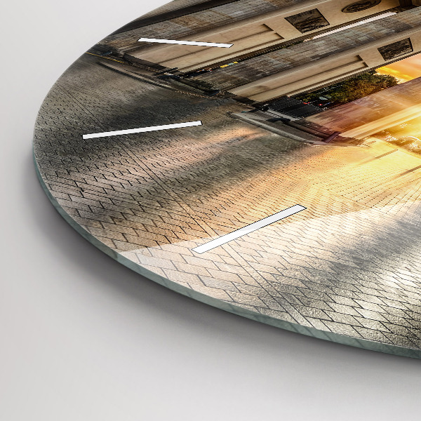 Ceas rotund de perete din sticlă Poarta Brandenburg