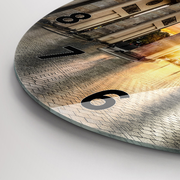 Ceas rotund de perete din sticlă Poarta Brandenburg