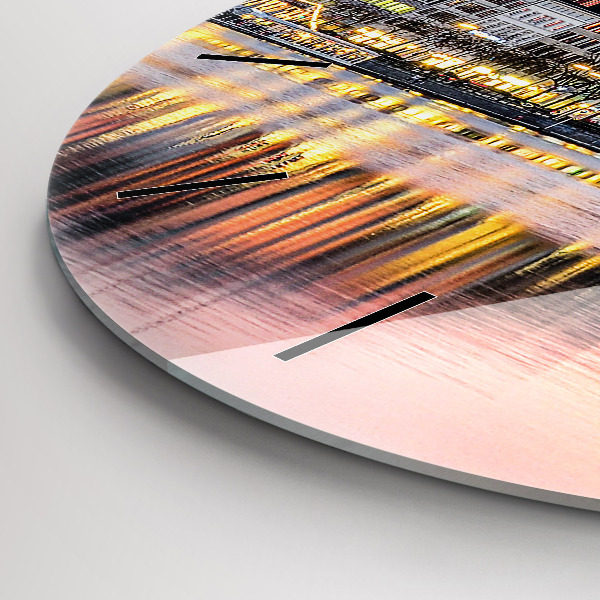 Ceas rotund de perete din sticlă Alster în Hamburg