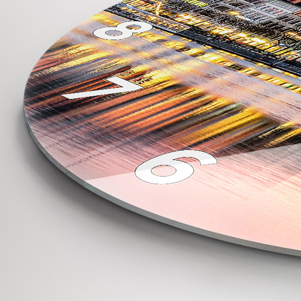 Ceas rotund de perete din sticlă Alster în Hamburg