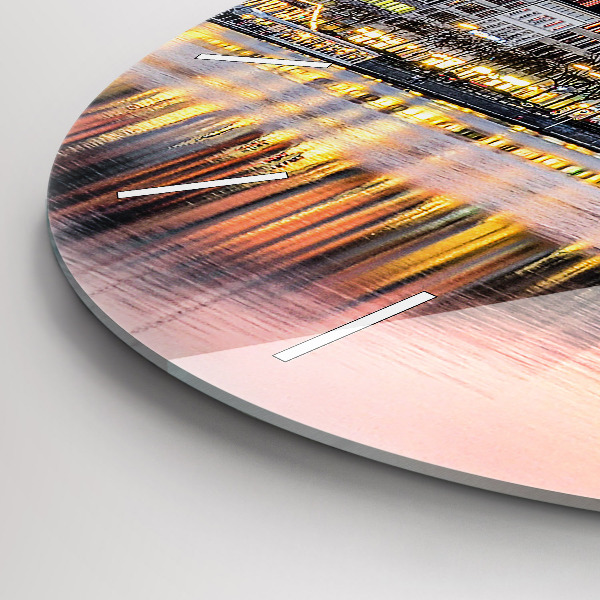 Ceas rotund de perete din sticlă Alster în Hamburg