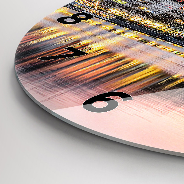 Ceas rotund de perete din sticlă Alster în Hamburg