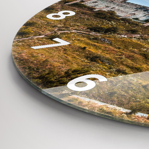 Ceas rotund de perete din sticlă Castelul Spiš din Slovacia