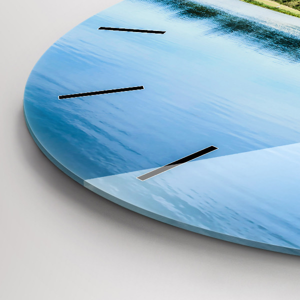 Ceas rotund de perete din sticlă Castelul Leeds